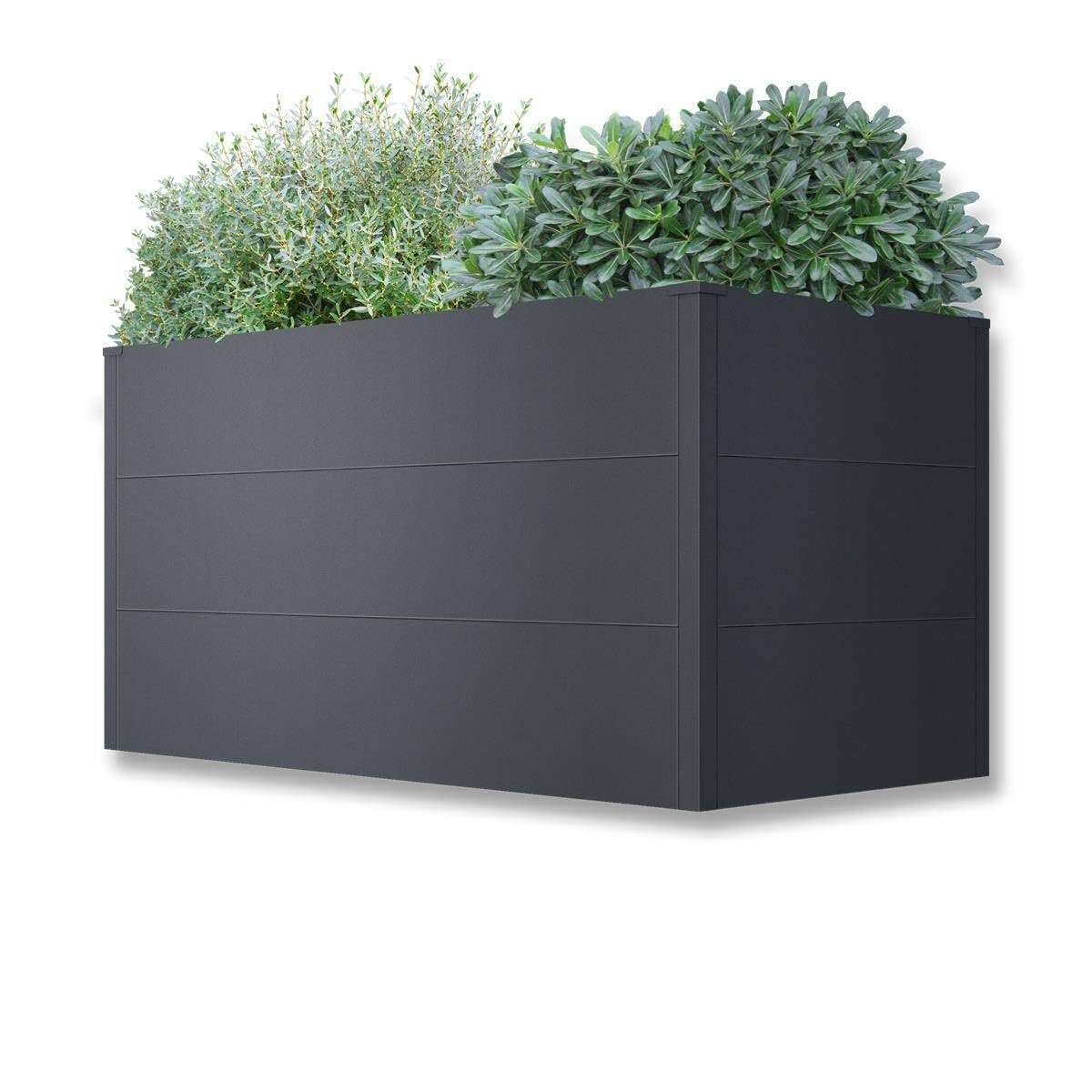 610XuiupsHL Metall-Hochbeet 150×75×77 cm – Verzinkter Stahl Eisenglimmer, rostbeständig, 77 cm Arbeitshöhe, Gartenbeet & Blumenhochbeet – Bild 1