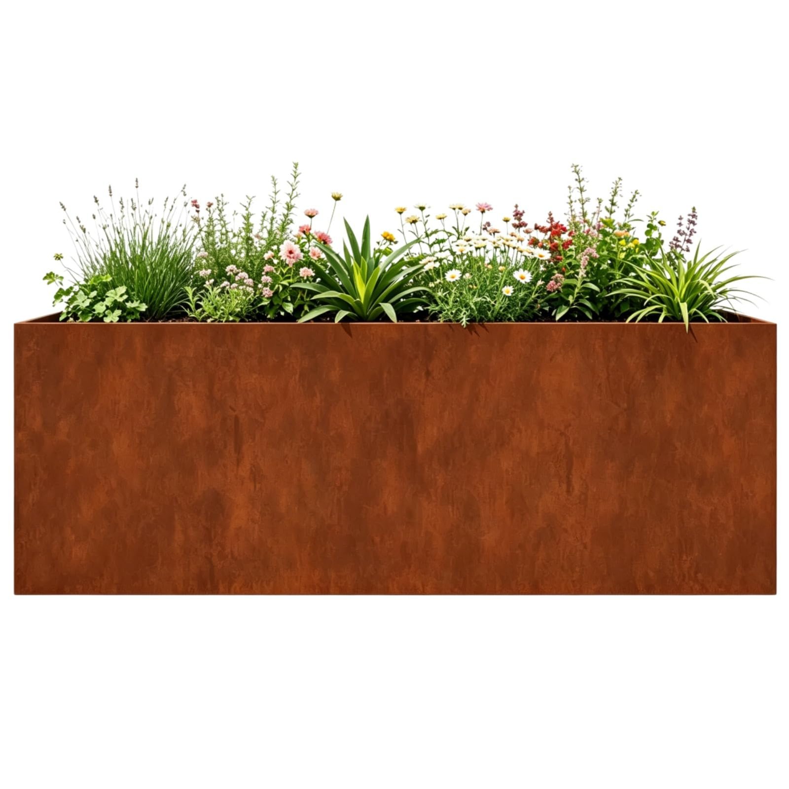 71mSnKDGqYL Cortenstahl-Hochbeet 200×80×80 cm – Wetterfestes Gartenbeet mit natürlicher Rostoptik für Gemüse, Kräuter & Blumen – Bild 1