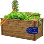 Holz-Hochbeet XXL 173×88×76 cm – FSC-zertifiziertes Lärchenholz, ergonomische Arbeitshöhe, Gemüsebeet & Kräuterbeet für Außen