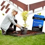 Cortenstahl-Rasenkante 10 m – Schneckenabweisend mit Berührschutz, 1,5 mm stark, Beeteinfassung für Garten & Beetgestaltung